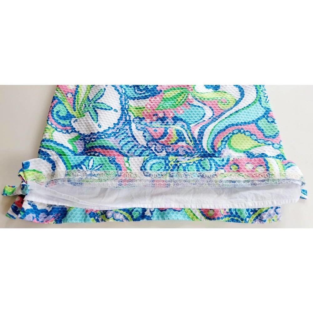 Lilly Pulitzer Delia Shift Dress 0 Cotton Multi Conch Republic Sleeveless Zip - Picture 11 of 12